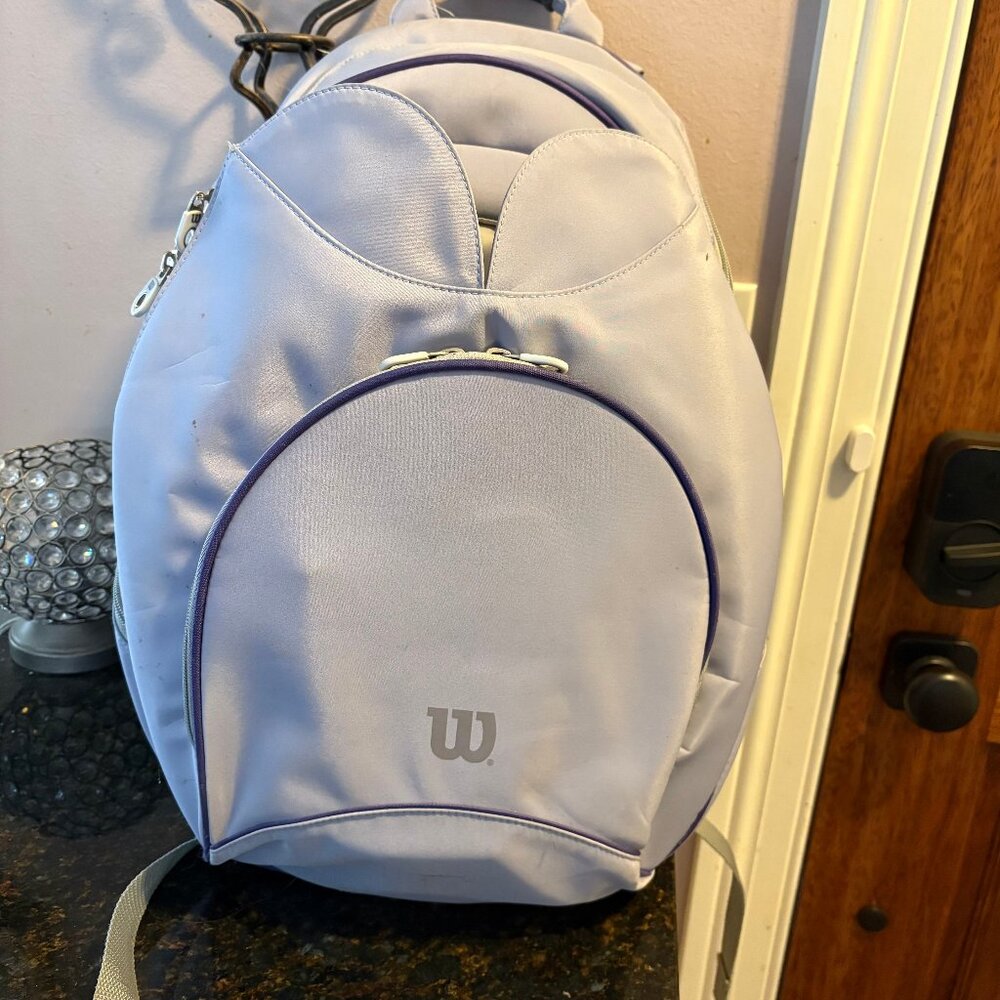 Wilson tennis bag backpack for women. Pale purple